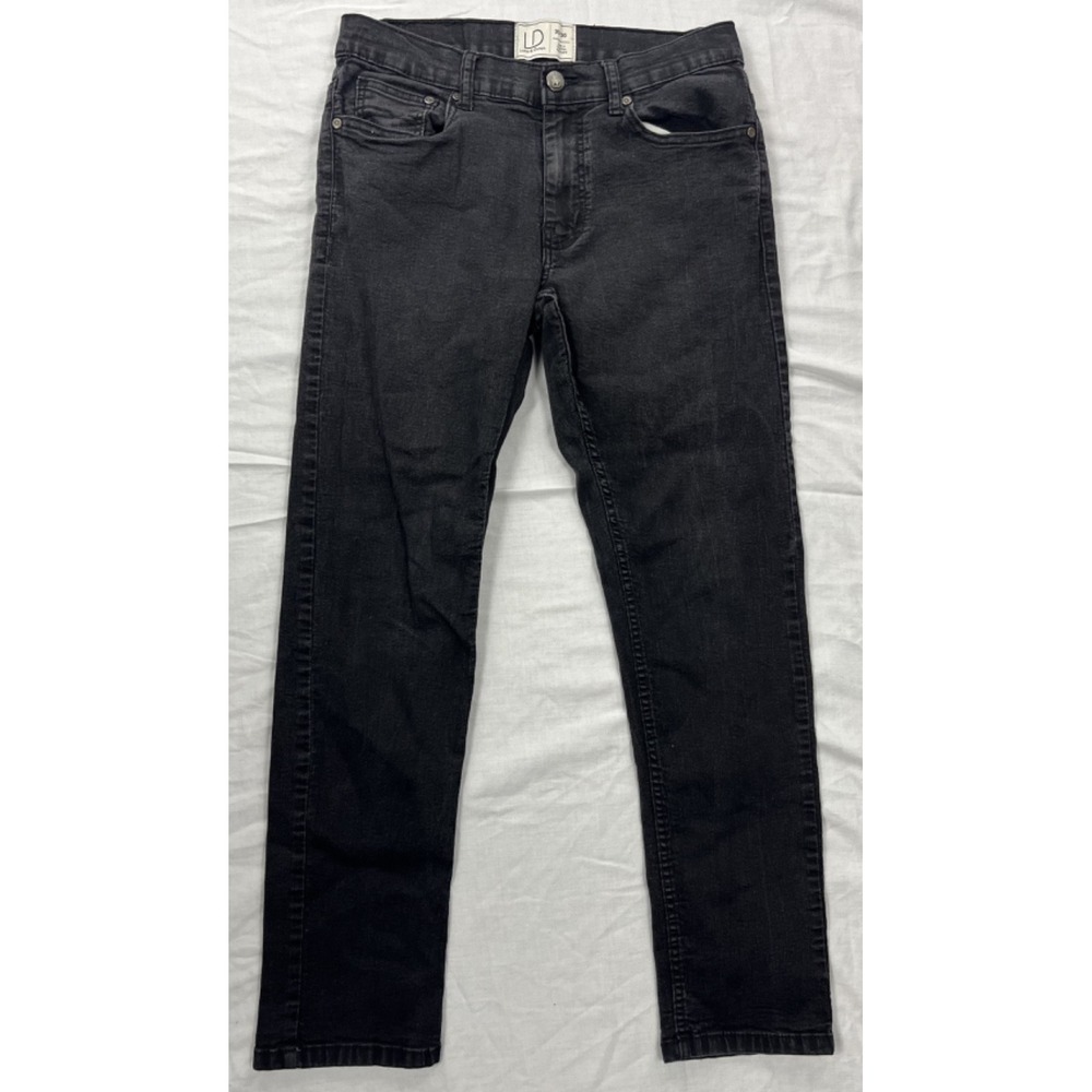 GUC Luke & Dutch Mens Black Stretch Slim Straight Denim Jeans Size 30/28